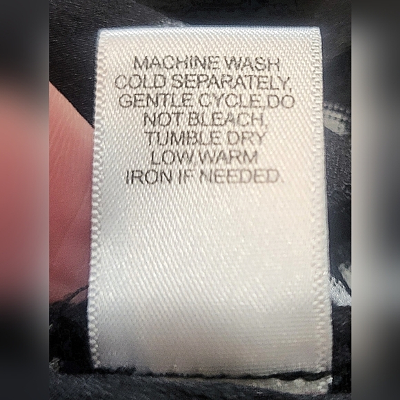 Cato - Womens Black and White Polka Dot Ruffle Neck Blouse - Size L - Picture 4 of 5